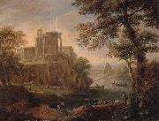 Paolo Anesi Rome,a view of tivoli with the temple of the temple of the tiburtine sibyl oil painting picture wholesale